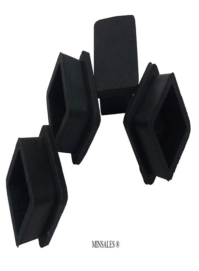 MINSALES ® Square Rubber Cap (25 X 25 mm, Black) 1inch (Black) Pack of 10 Pcs - Image 2